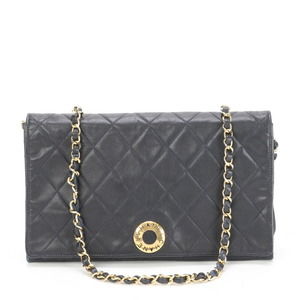 Chanel Matelasse Lambskin Leather Circle Logo Shoulder Bag Tote